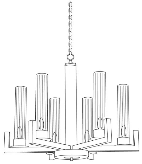 Kolarz 6009.80630 - Luster na reťazi RAGGIO 6xE14/25W/230V 24K zlato