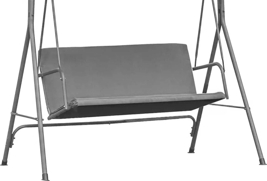 Sedák na záhradnú hojdačku BUSTIA 120x93 cm sivý