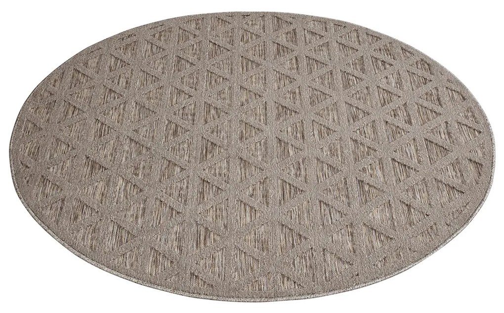 Dekorstudio Okrúhly terasový koberec SANTORINI - 446 hnedý Priemer koberca: 160cm