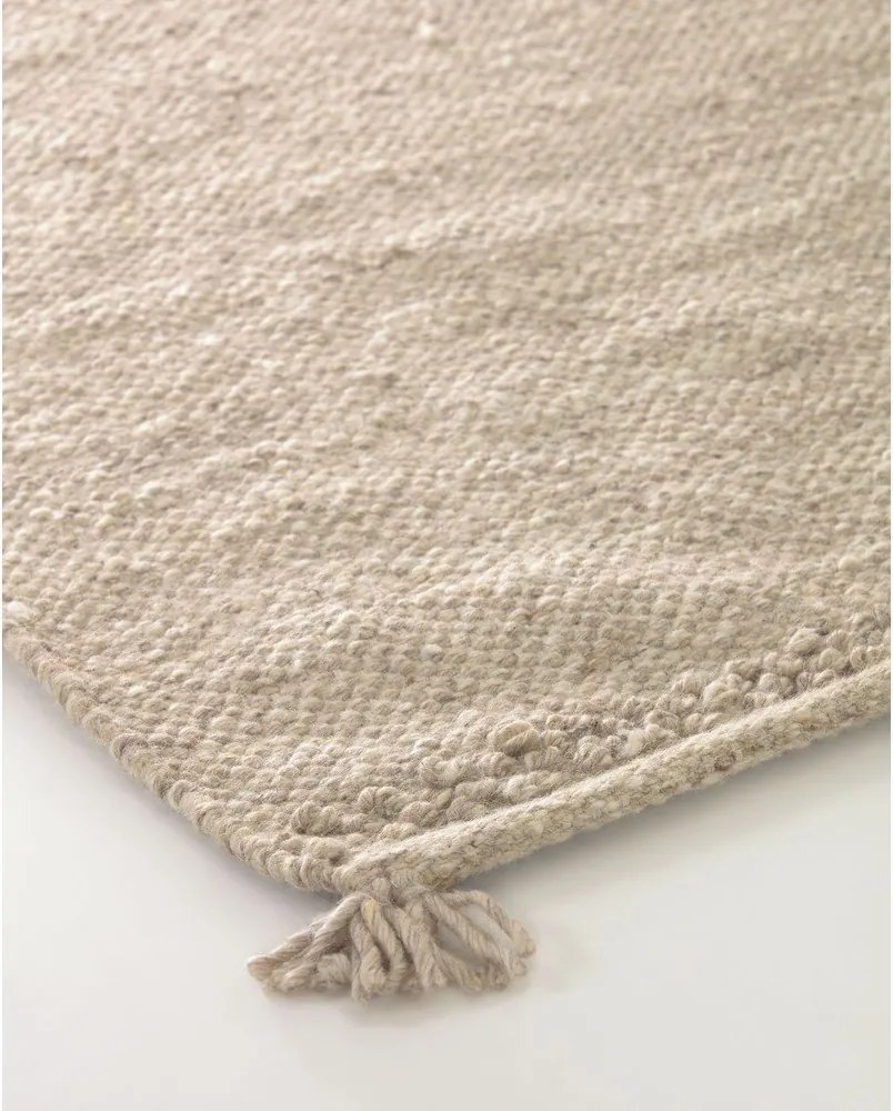 Krémový koberec s prímesou vlny 160x230 cm Carime – Kave Home