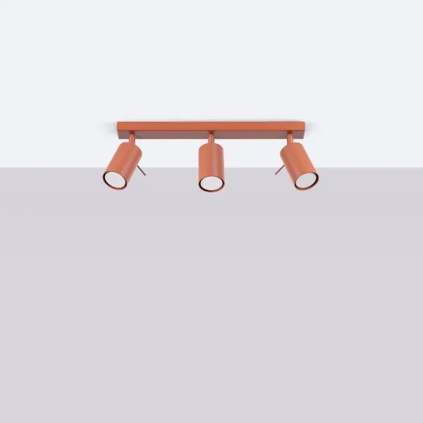 Sollux SL.1508 - Bodové svietidlo RING 3xGU10/10W/230V červená