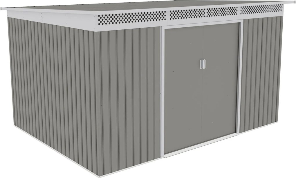 Záhradný domček G21 GRAH 915 - 340 x 269 cm, metalický šedý