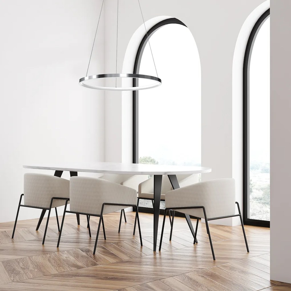 Závesné LED svietidlo Hoop, 1x LED 27w, 4000k, ch
