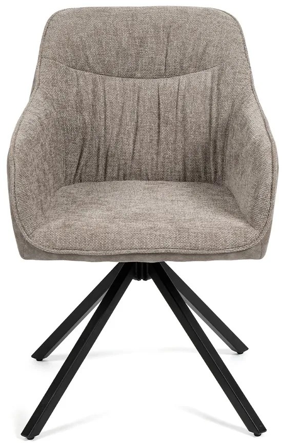Noela Otočná jedálenská stolička látková LOREN sivá