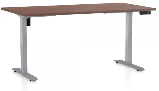 Výškovo nastaviteľný stôl OfficeTech B, 160 x 80 cm, šedá podnož