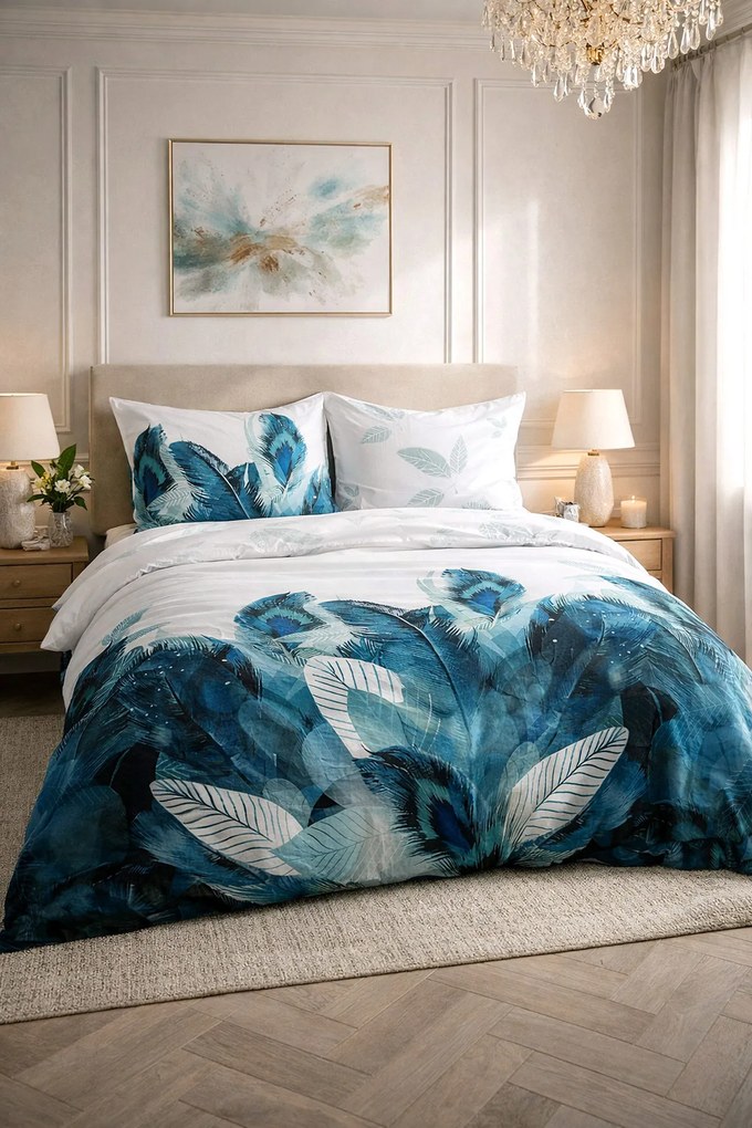 SATÉNOVÉ OBLIEČKY PANEL 200X220 CM, 2KS 70X80 CM LISTY