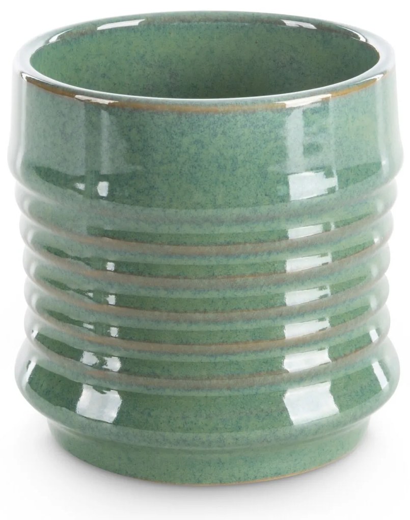 KERAMICKÝ KVETINÁČ (FI) 11X11 CM ZELENÁ