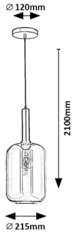 Rabalux 72101 závesné svietidlo Lissandra, čierna