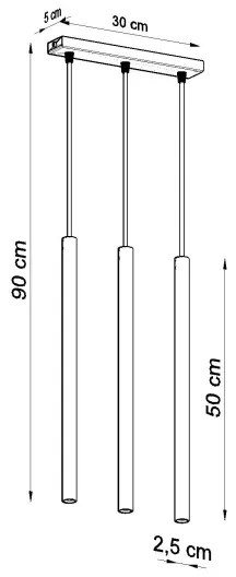 Sollux SL.1520 - Luster na lanku PASTELO 3xG9/8W/230V zelená