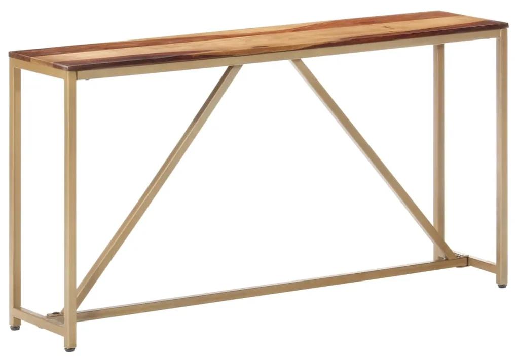 vidaXL Konzolový stolík 140x35x76 cm masívne sheeshamové drevo