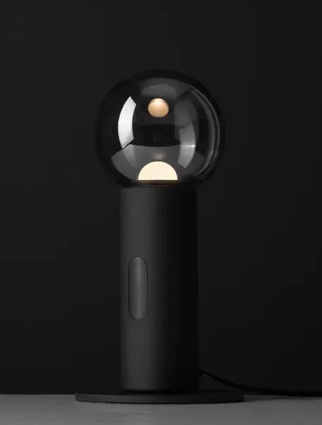LED stmievateľná čierna stolná lampa Chronos