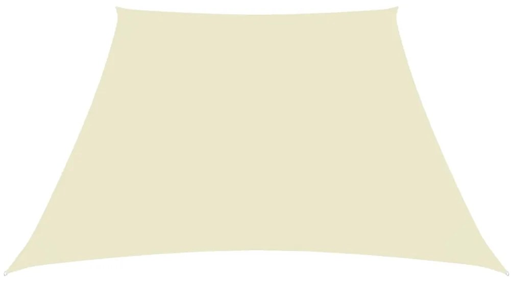 vidaXL Tieniaca plachta, oxford, lichobežníková 4/5x4 m, krémová
