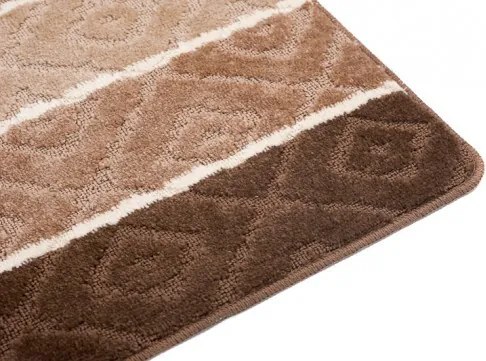 Sada kúpeľňových koberčekov MULTI C5132 CAMEL hnedý ROMBY