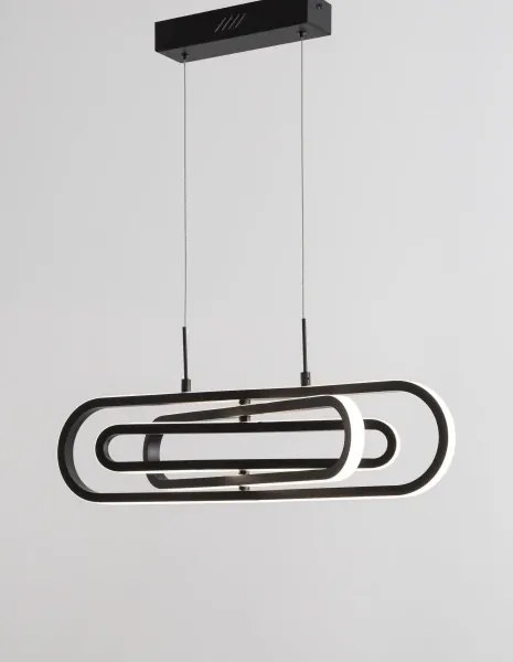 LED luster Arte 64 čierne