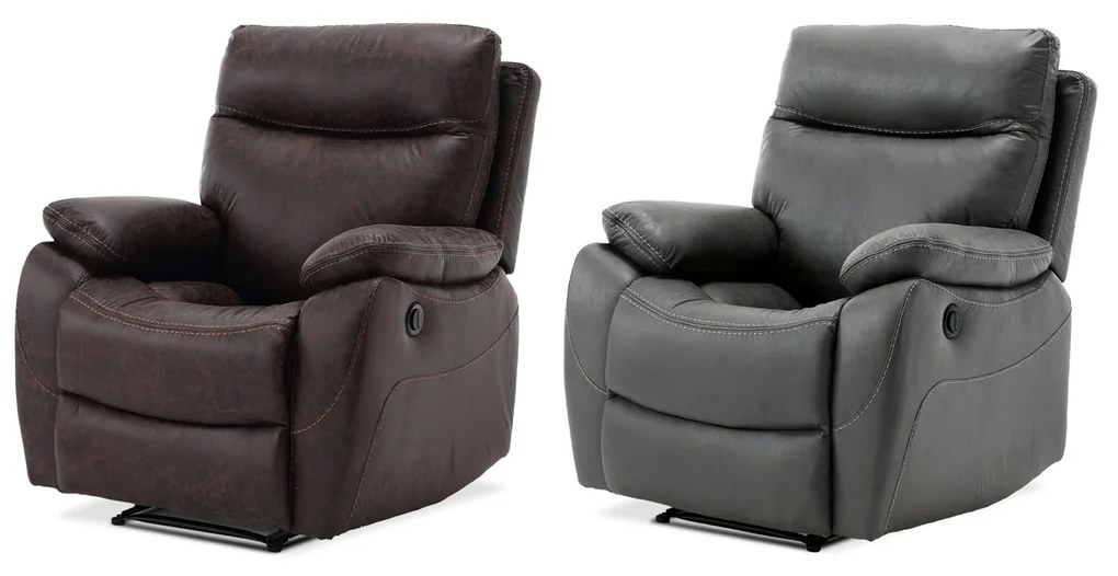 Relax kreslo s elektrickým polohovanim MULLEN GREY