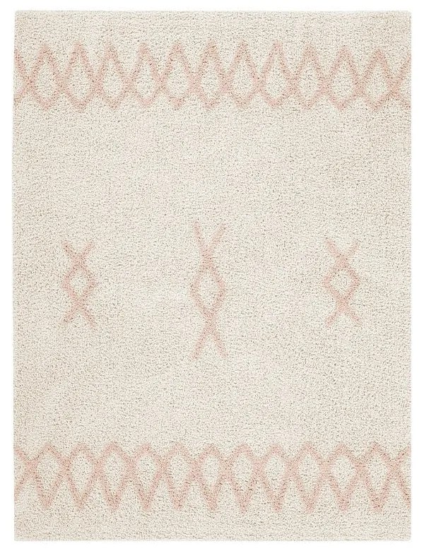 Ružovo-krémový prateľný ručne tkaný bavlnený koberec 120x160 cm Atlas Natural – Lorena Canals