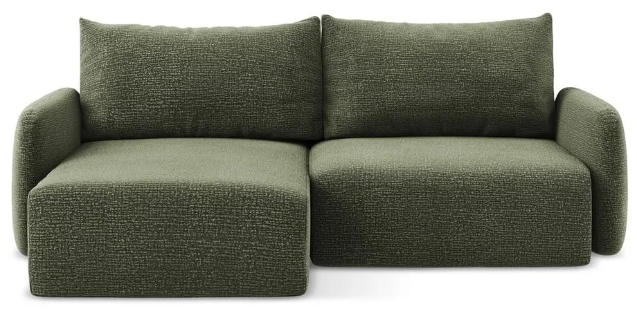 Zelená rozkladacia/s úložným priestorom rohová pohovka (ľavý roh) Kalena – Makamii