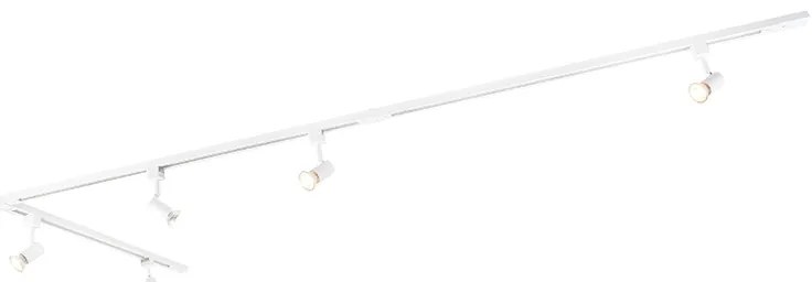 Inteligentný koľajnicový systém biely 1-fázový 5-svetlo vrátane Wifi GU10 - Jeany