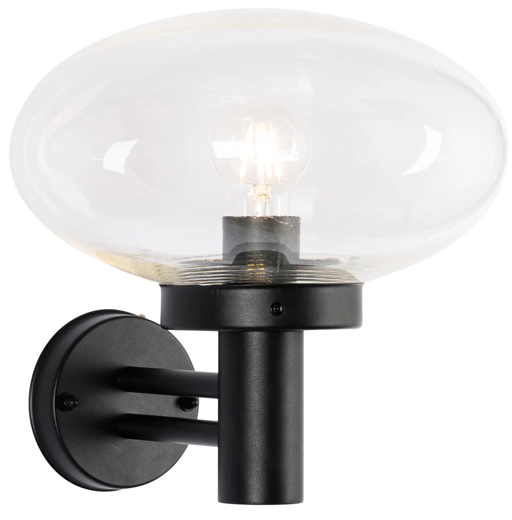 Moderné vonkajšie nástenné svietidlo čierne - Elly