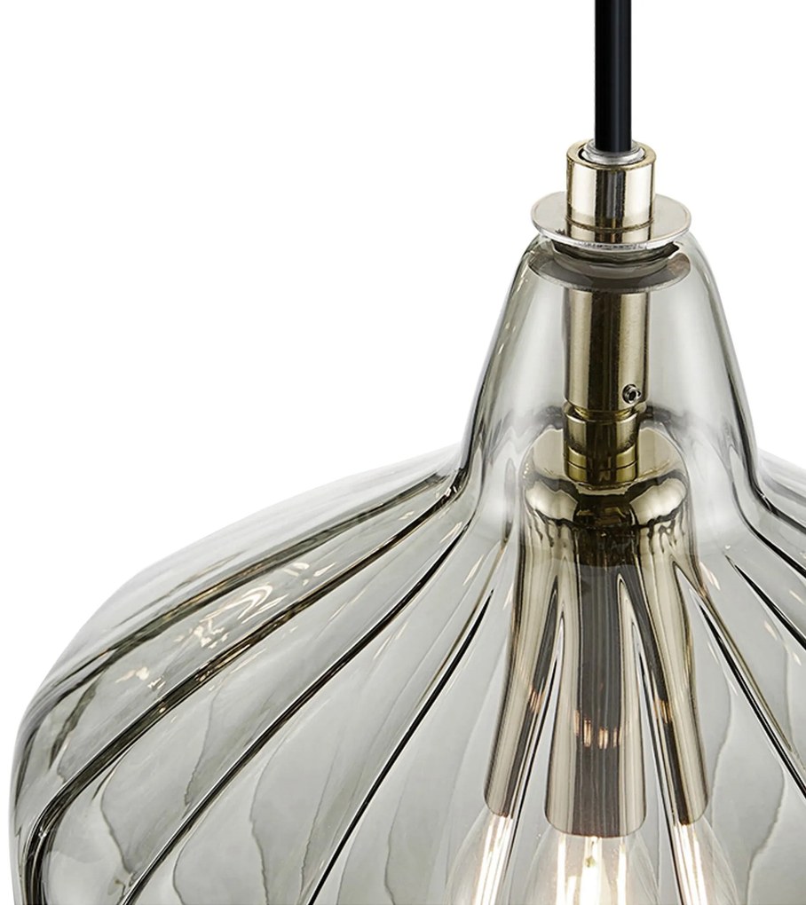 Toolight Toolight, závesné svietidlo 1xE27 APP1121-1CP, čierna-zlatá, OSW-40101