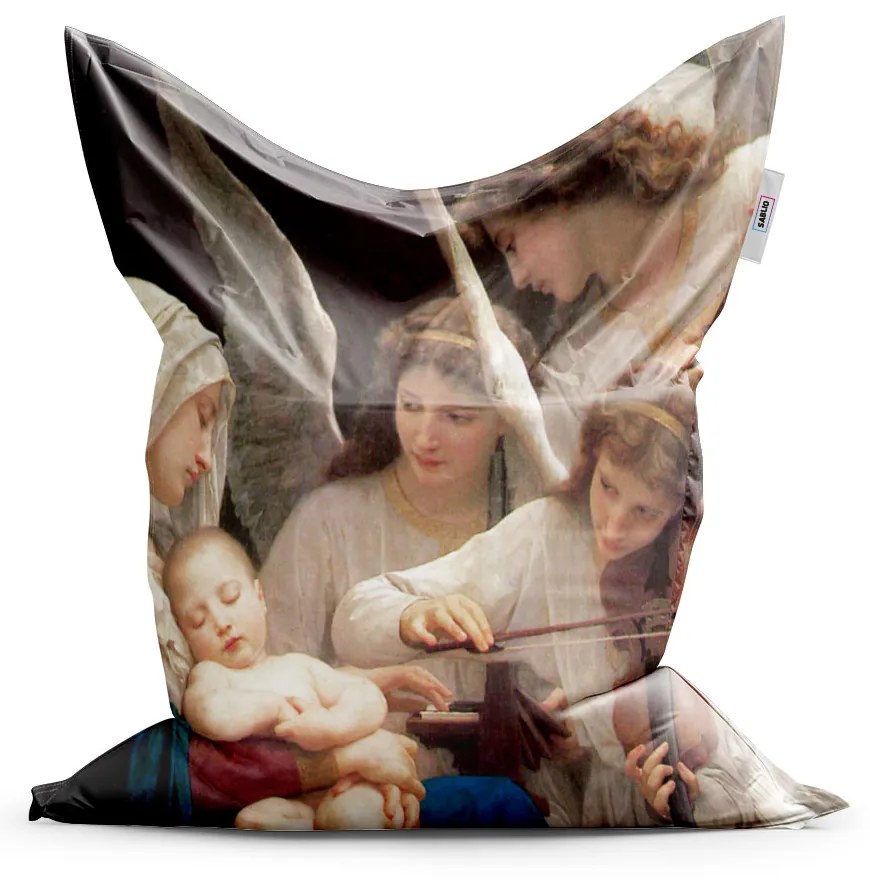 Sablio Sedací vak Panna s anjelmi - William-Adolphe Bouguereau - 150x100 cm