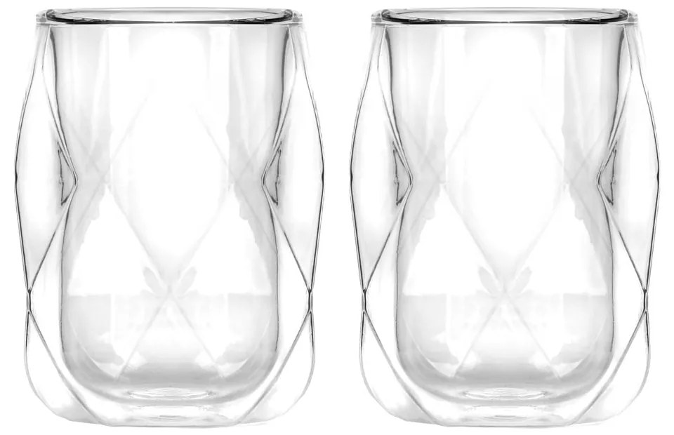 Dvojstenné hrnčeky na espresso v súprave 2 ks 100 ml Geo – Vialli Design