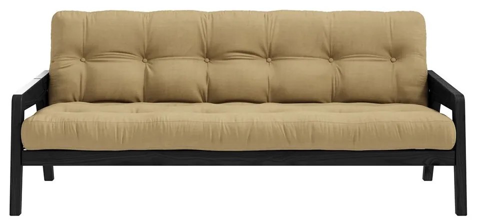 Variabilná pohovka Grab Black/Wheat beige 93 × 204 × 90 cm