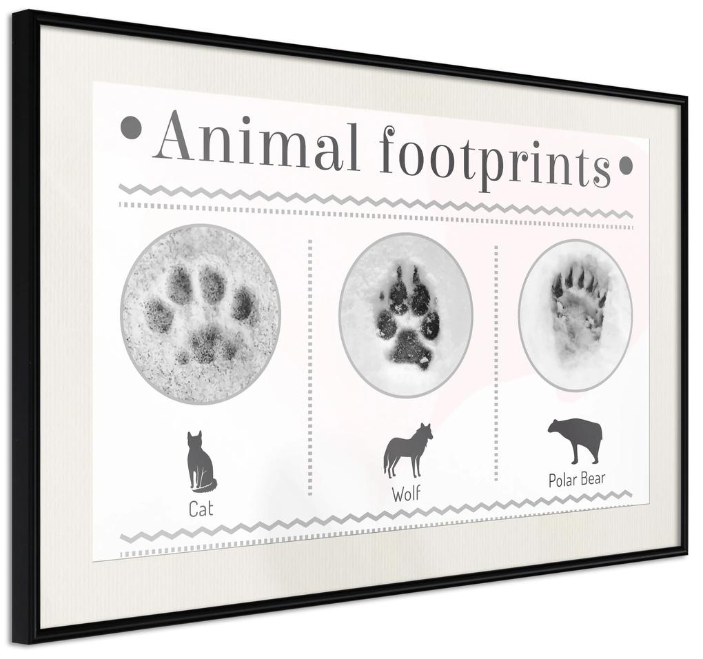 Artgeist Plagát - Footprints [Poster] Veľkosť: 45x30, Verzia: Čierny rám