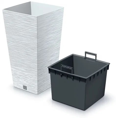 Plastový kvetináč DFSH265 26,5 cm - biela
