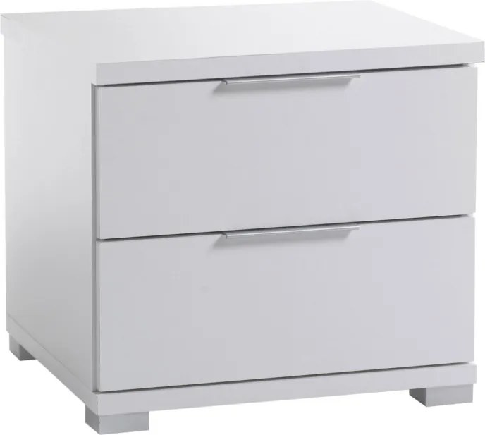 Nočný stolík s 2 zásuvkami Smilla, výška 43 cm, biely