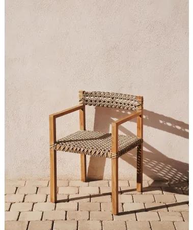 GIVEROLA záhradná stolička Hnedá