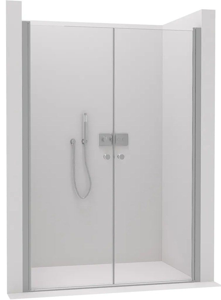 Cerano Antelo, 2-krídlové sprchové dvere 104x190 cm, 6mm číre sklo, chrómový profil, CER-CER-432328