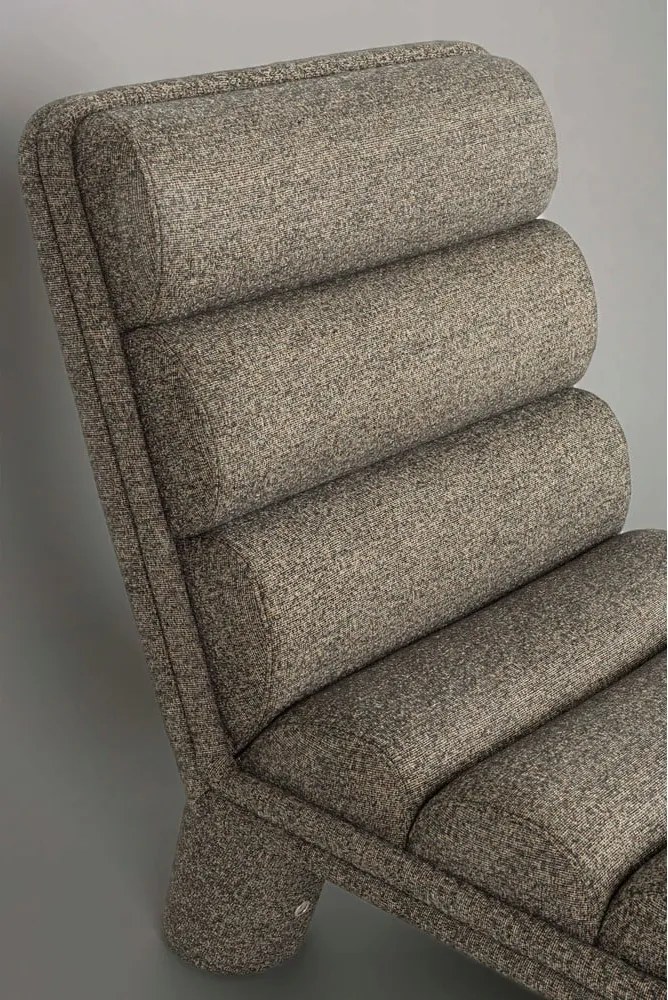 Taupe kreslo z textílie buklé Fern – Dutchbone