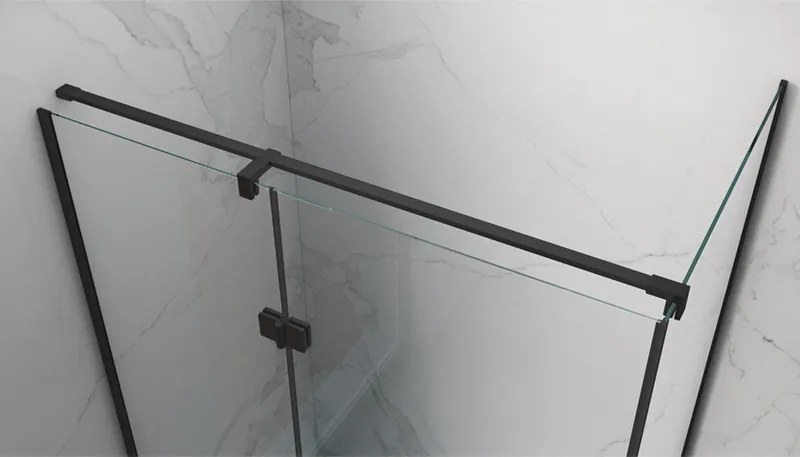 BPS-koupelny Obdĺžnikový sprchovací kút HYD-OK02C 110x80 čierny/transparent - bez vaničky