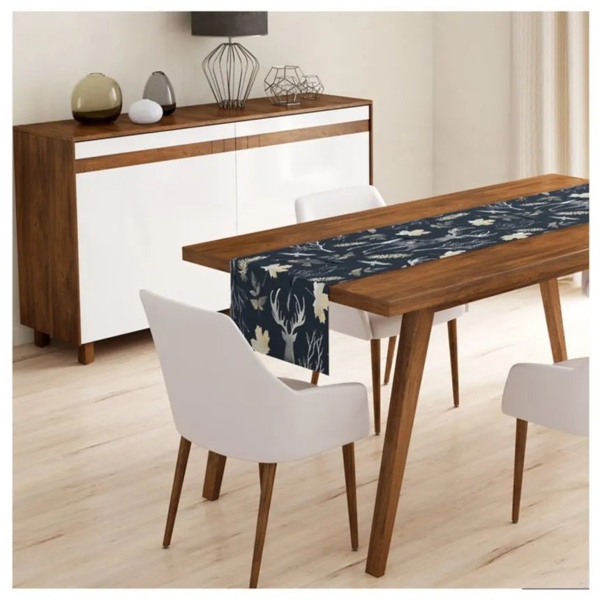 Súprava 4 vianočných obliečok na vankúš a behúň na stôl Minimalist Cushion Covers Christmas Forest