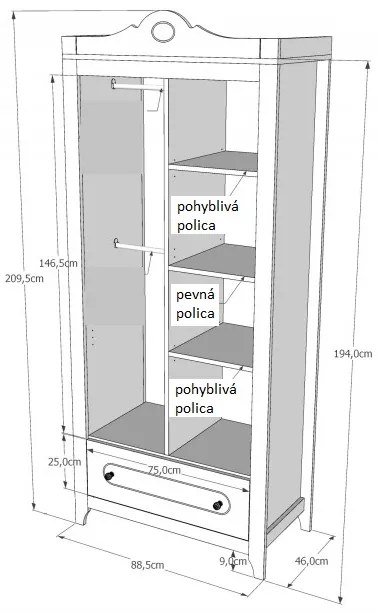 Zostava do detskej izby GLAMOUR