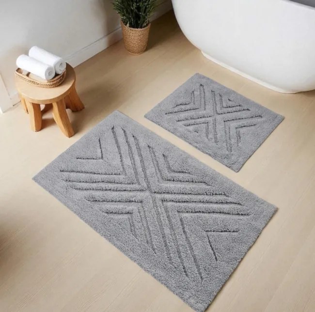 Sada kúpeľňových koberčekov BOSTON 15 sivá