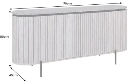 Komoda 47694 Adlon 170cm Drevo Mango - Mramor - Komfort-nábytok