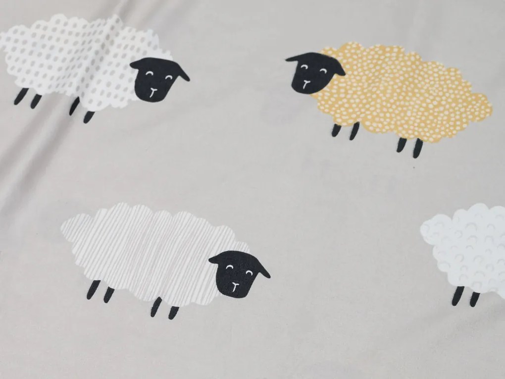 Obliečky z mikrovlákna SHEEP DREAM sivé Rozmer obliečky: 70 x 90 cm | 140 x 220 cm