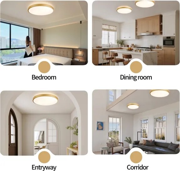 Brilagi - stmievateľné LED svietidlo GLASS POOL DOUBLE LED/80W/230V 60 cm zlaté + DO