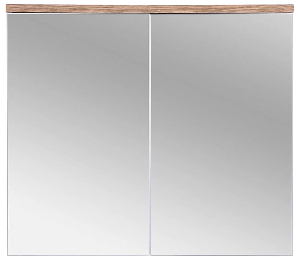 Kúpeľňová závesná skrinka BALI biela so zrkadlom 80 cm