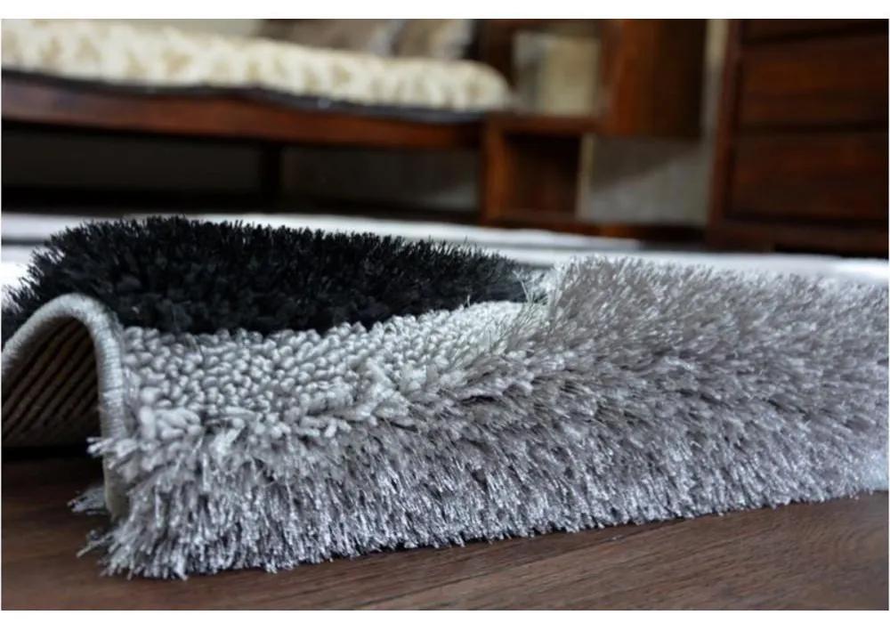 Luxusný kusový koberec Shaggy Space sivý 80x150cm