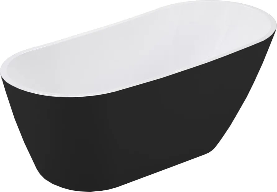Besco Akrylátová voľne stojaca vaňa Melody BW 150x80 (170x80) BESCO-Typ výpuste: Click-Clack s prepadom, zlatá, BESCO-Rozmery: 150x80, BESCO-Farba: B…