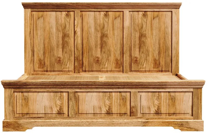 Posteľ Guru 180x200 indický masív mango Mango natural