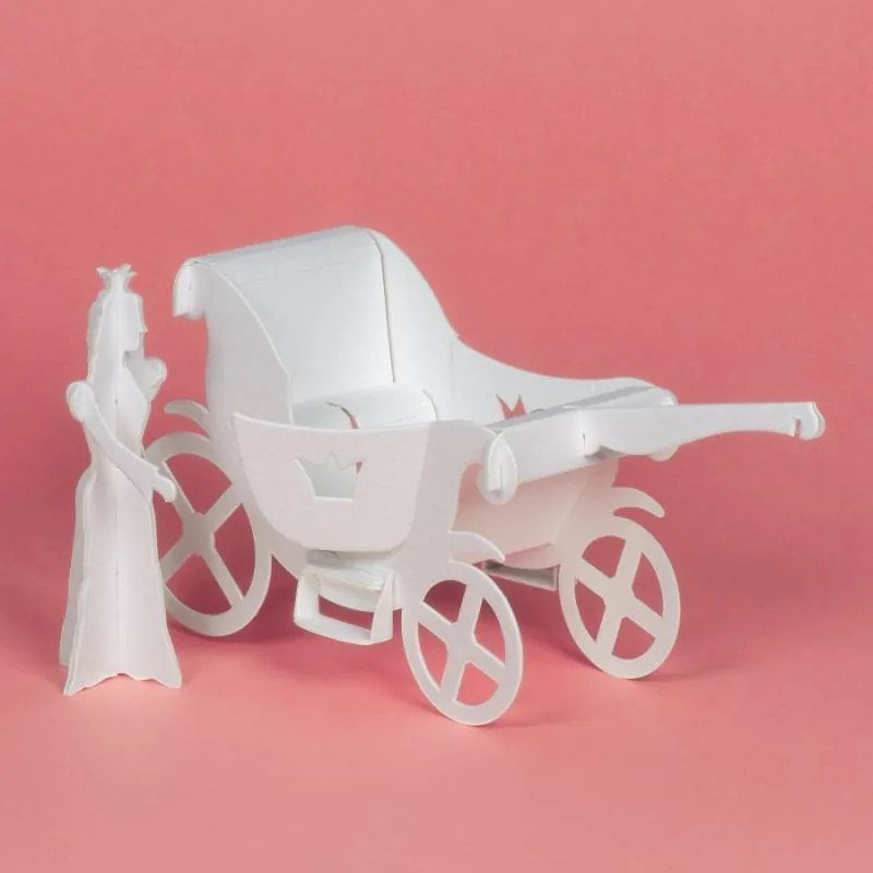 DECOLED A4 colouring book jigsaw puzzle princess and carriage