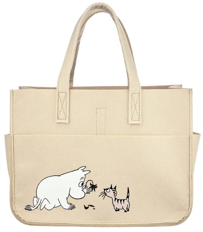 Taška Moomin, béžová / s kapsami