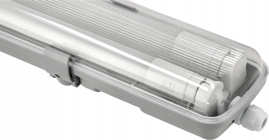 BERGE Hermetické svietidlo 120cm + 2x LED trubica neutrálna biela