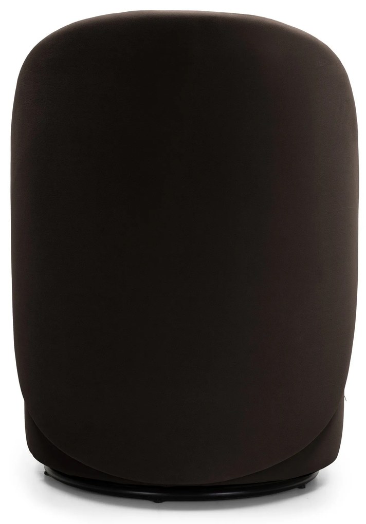 Otočné designové křeslo Enzo velur čokoládové