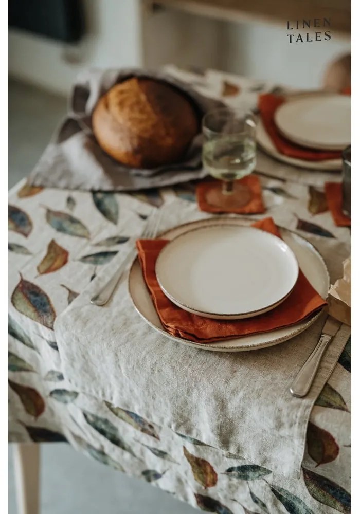 Ľanový obrus 140x140 cm Golden Fall – Linen Tales
