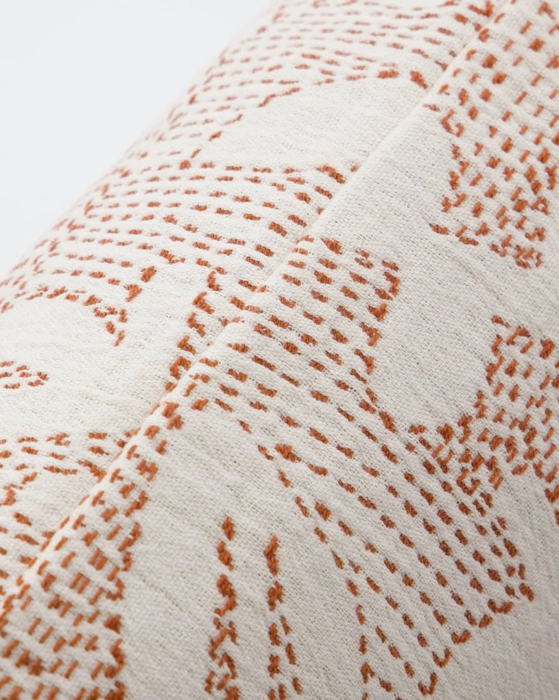 House Doctor Bavlnený poťah na vankúš Sari Off White 50 × 30 cm